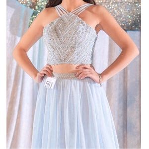 Light Sky Blue Dress Gown